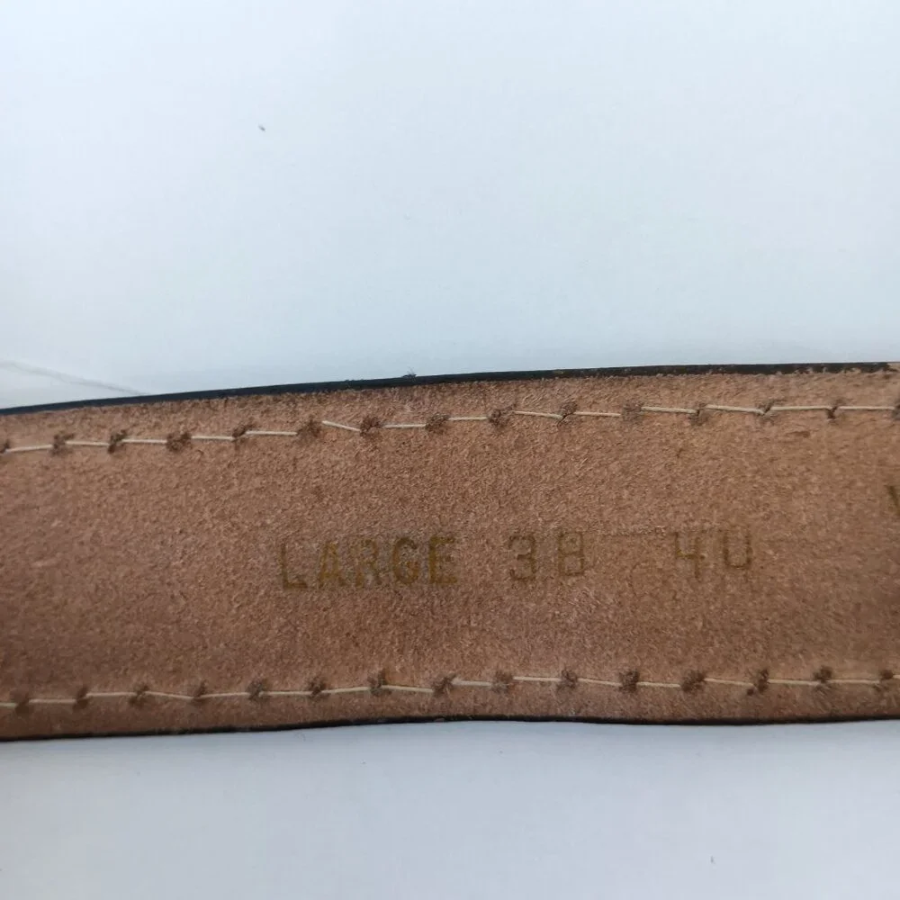 Men's Dark Brown Vinyl On Bonded Leather Embossed Crocodile 1.5